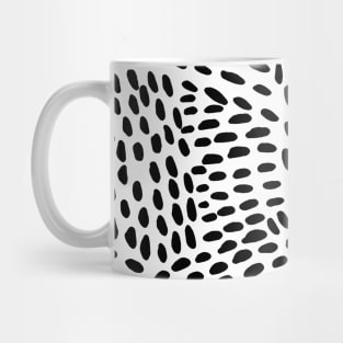 Dotted lines - black and white Mug